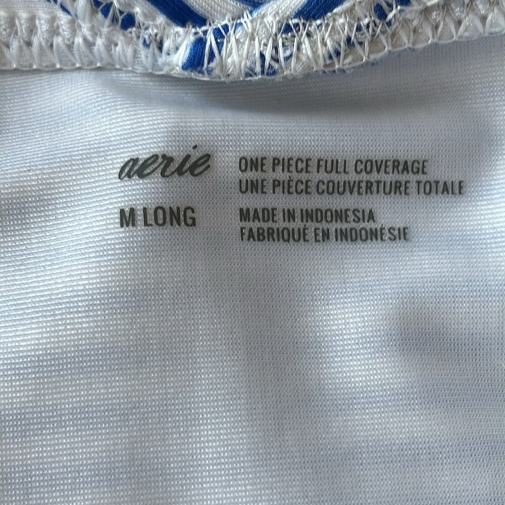 AERIE Blue Gingham Halter One Piece Cut Out M Long - Picture 6 of 6